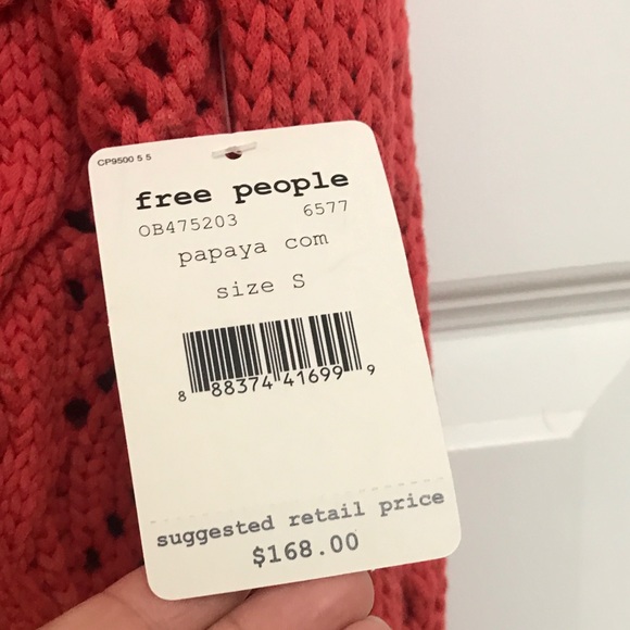 ❌SOLD❌BNWT Free People Cross Cable Sweater - Picture 4 of 8